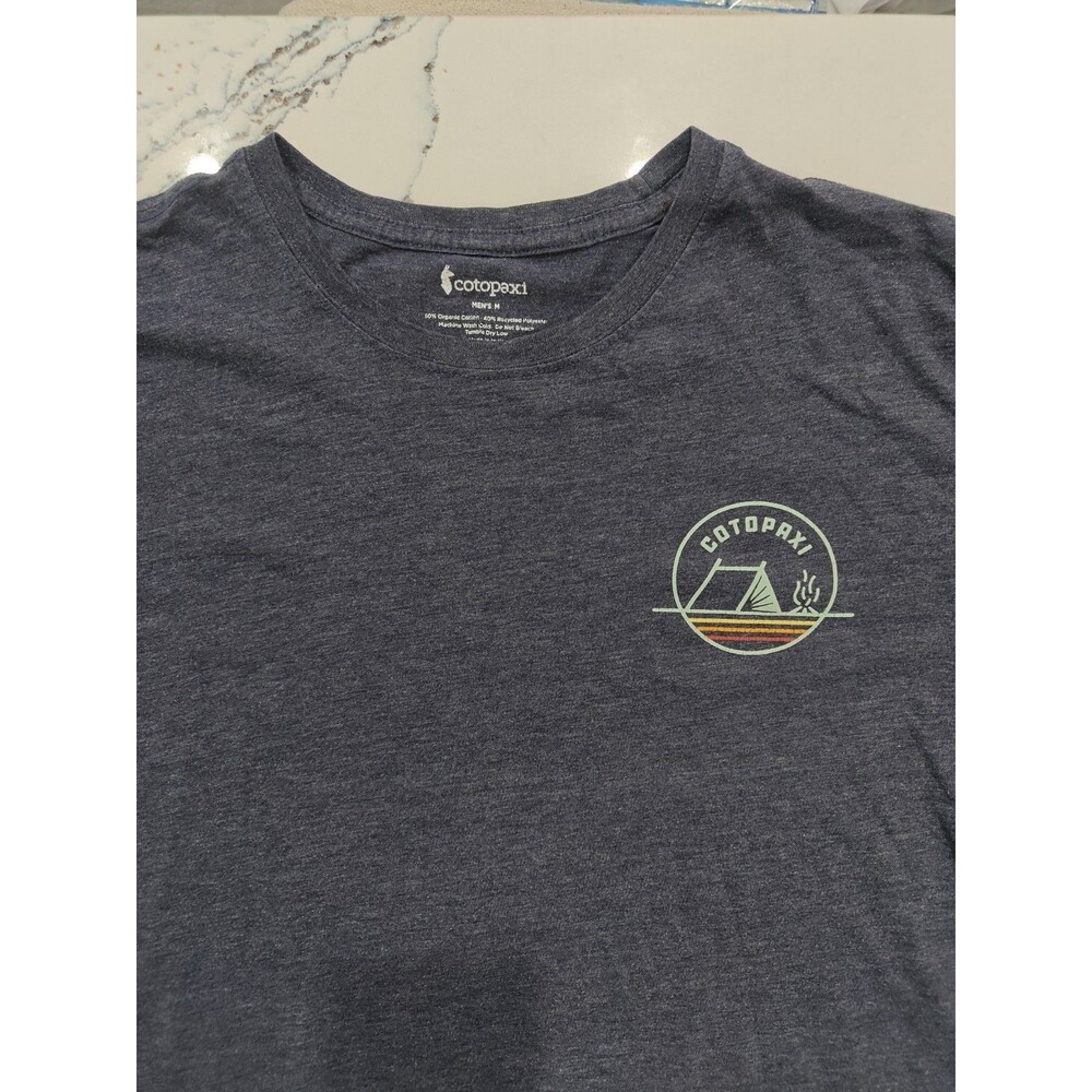 Cotopaxi Men's M Camp Life T-Shirt Graphic Salt Lake Short Sleeve Dark Navy Blue
